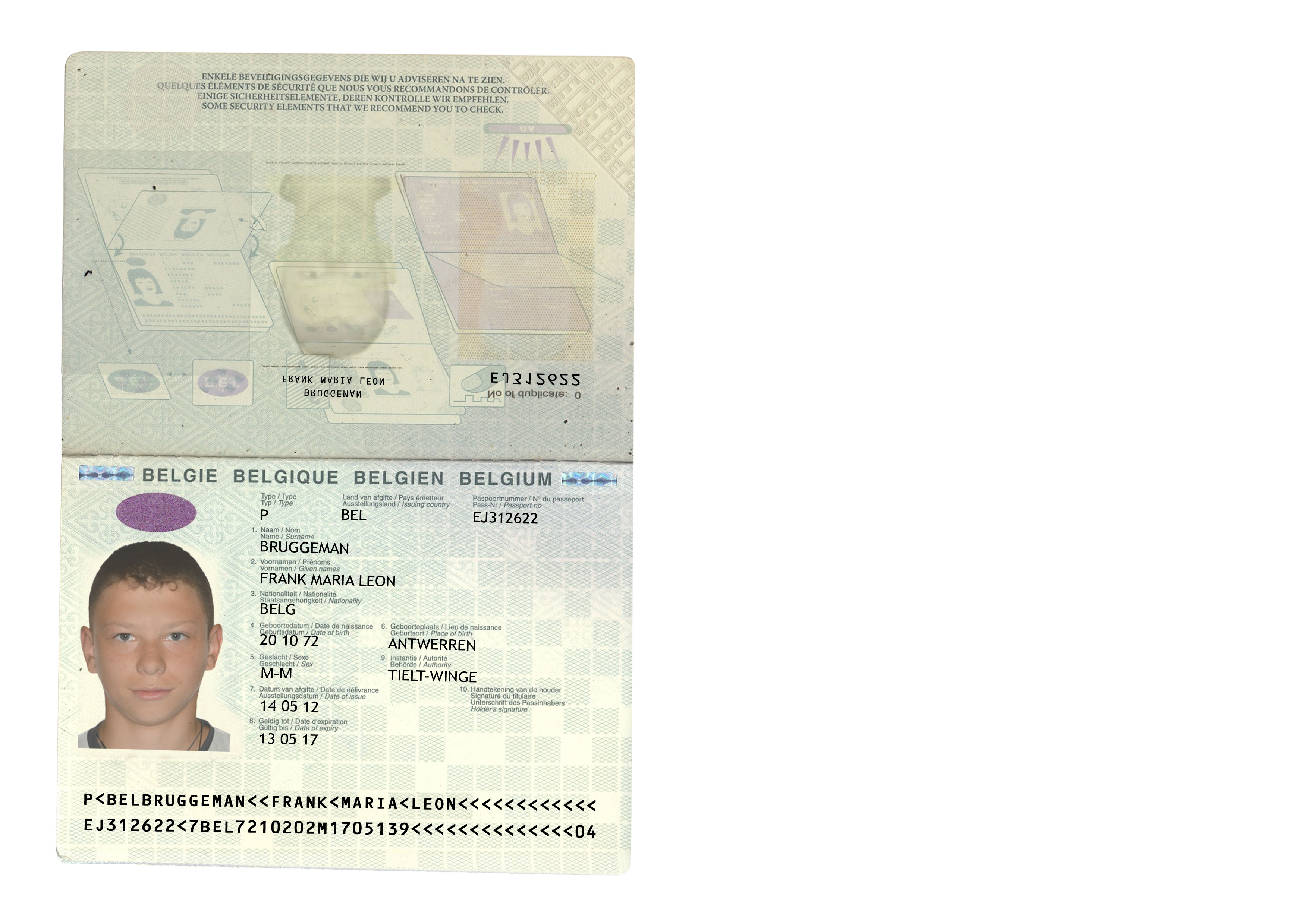 فایل لایه باز پاسپورت بلژیک